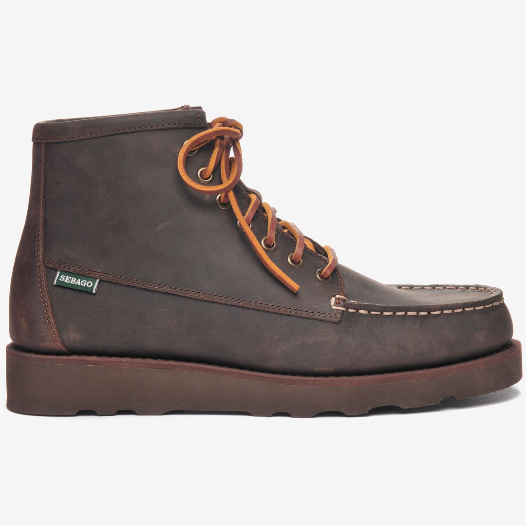 Dark Brown Men's Leather Moccasin Outdoor Boots main
