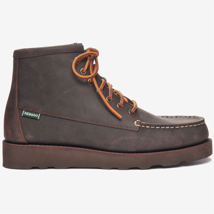 Dark Brown Men's Leather Moccasin Outdoor Boots 1