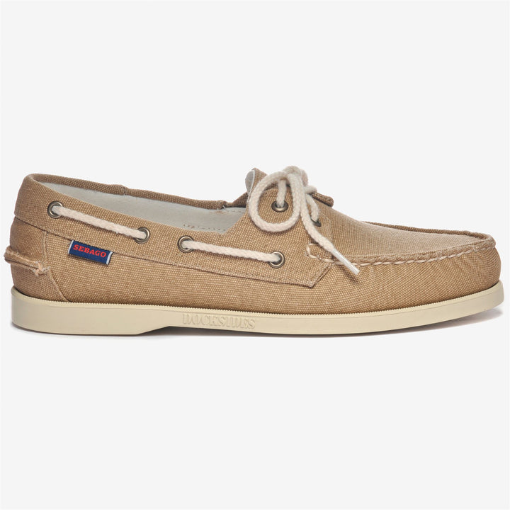 Beige Yellow Men's Nautical Moccasin Boat Shoes for Yachting 1