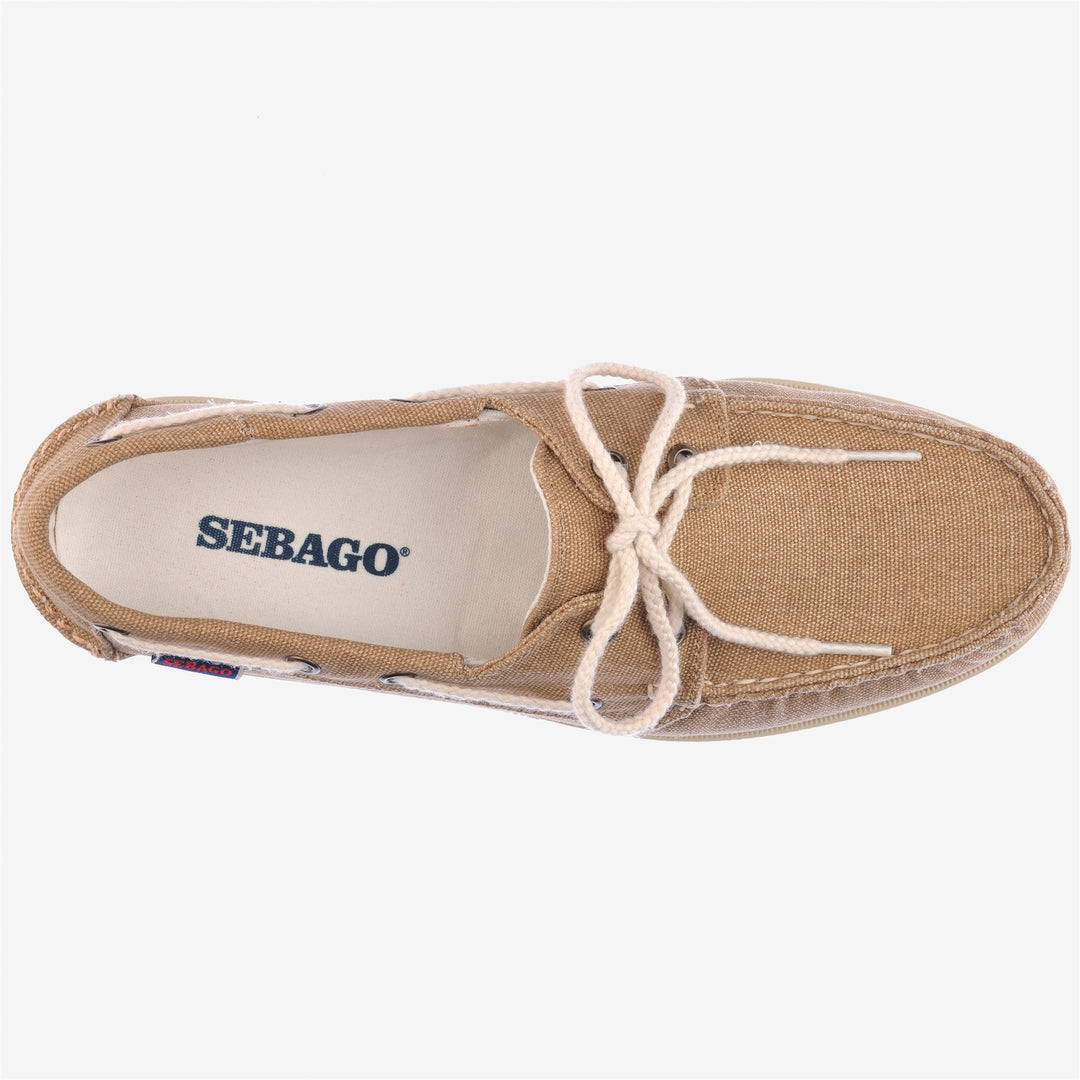 Beige Yellow Men's Nautical Moccasin Boat Shoes for Yachting main