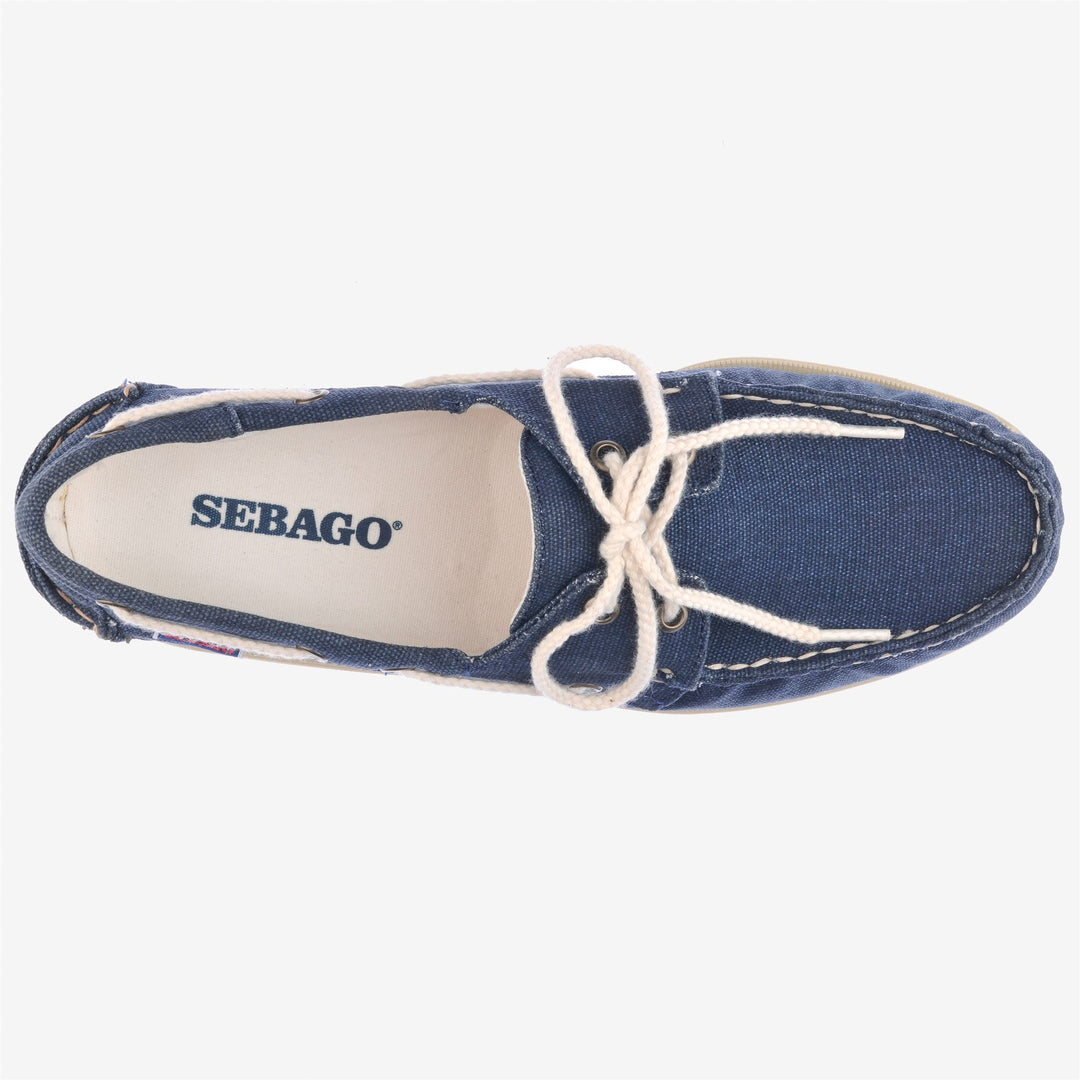 Mocassins de plaisance bleu marine pour homme avec semelle antidérapante main