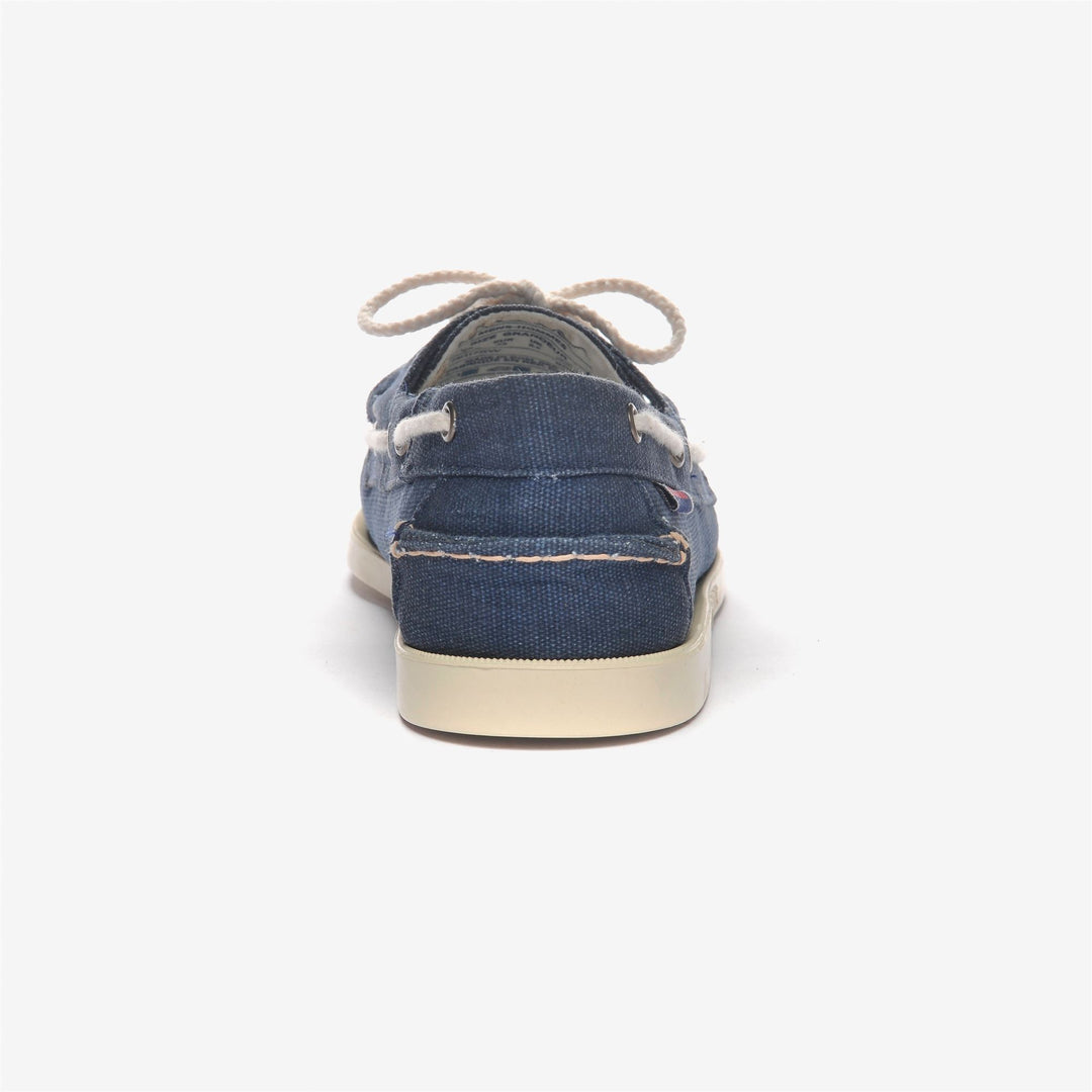Mocassins de plaisance bleu marine pour homme avec semelle antidérapante main