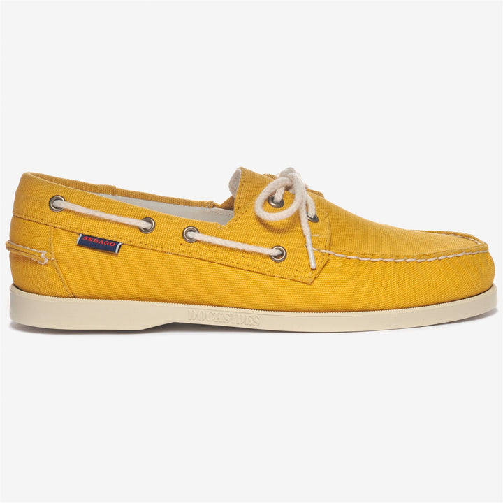Mocassini Nautici da Uomo Giallo Senape per Vela 1