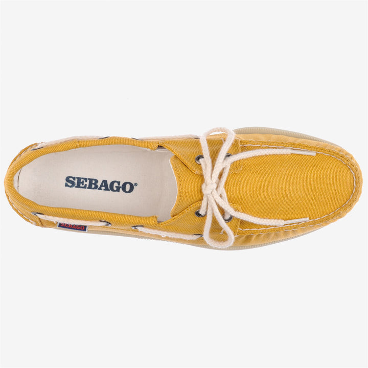 Mocassini Nautici da Uomo Giallo Senape per Vela 4
