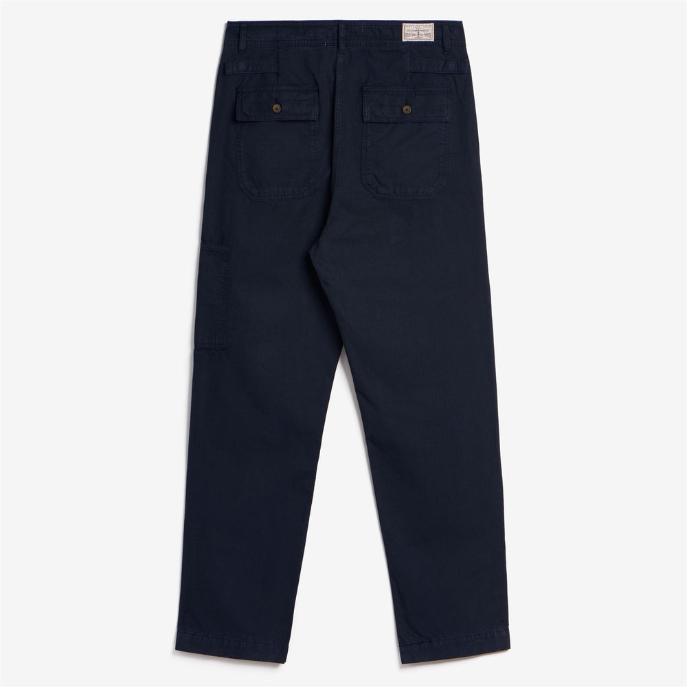 Marine Blue Men's Yachting Cargo Pants with Maxi Patch Pockets 02