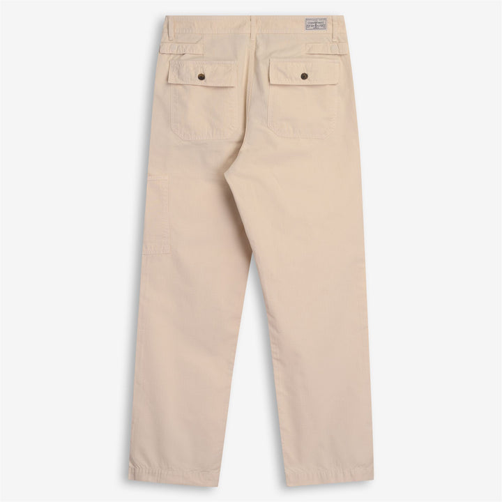 Beigegelbe Yachting-Cargohose für Herren mit aufgesetzten Maxi-Taschen 2