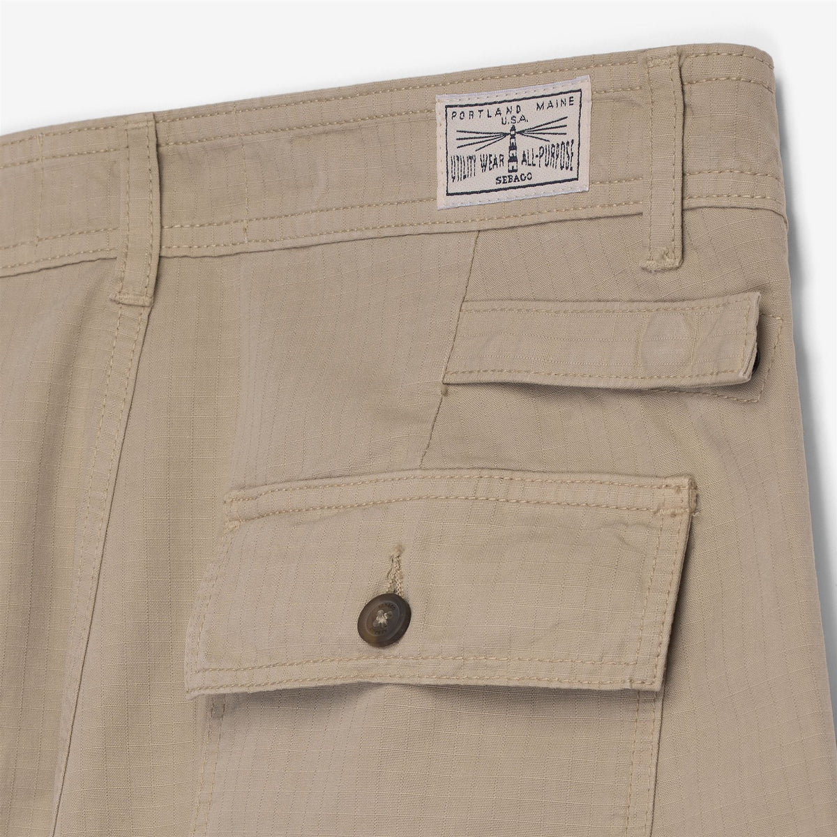 Beige Men's Cotton Ripstop Cargo Pant
