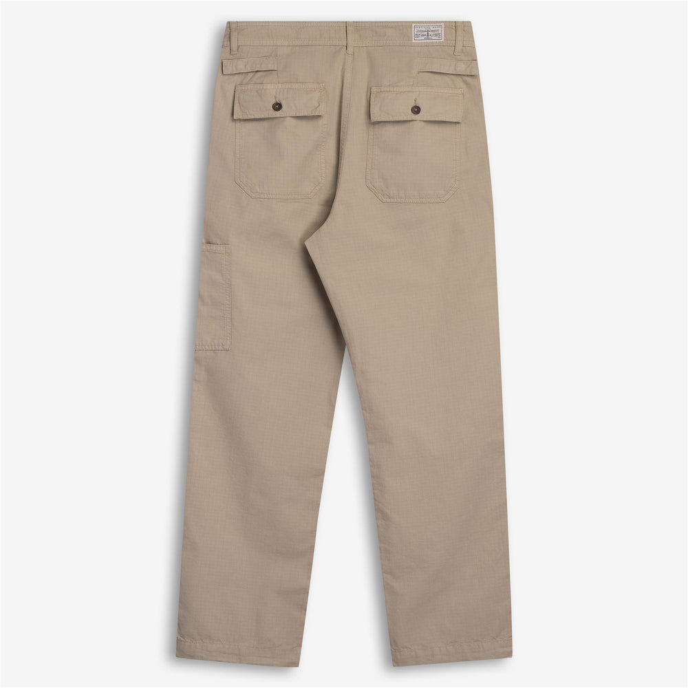 Beige Yellow Men's Yachting Cargo Pants with Relaxed Fit 02