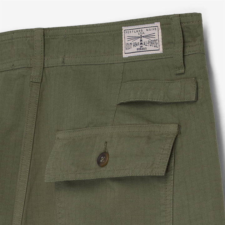 Pantalones cargo náuticos Loden Green para hombre con bolsillos de parche largos 3