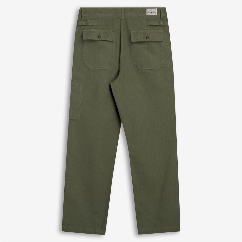 Lodengrüne Yachting-Cargohose für Herren mit aufgesetzten Maxi-Taschen 02