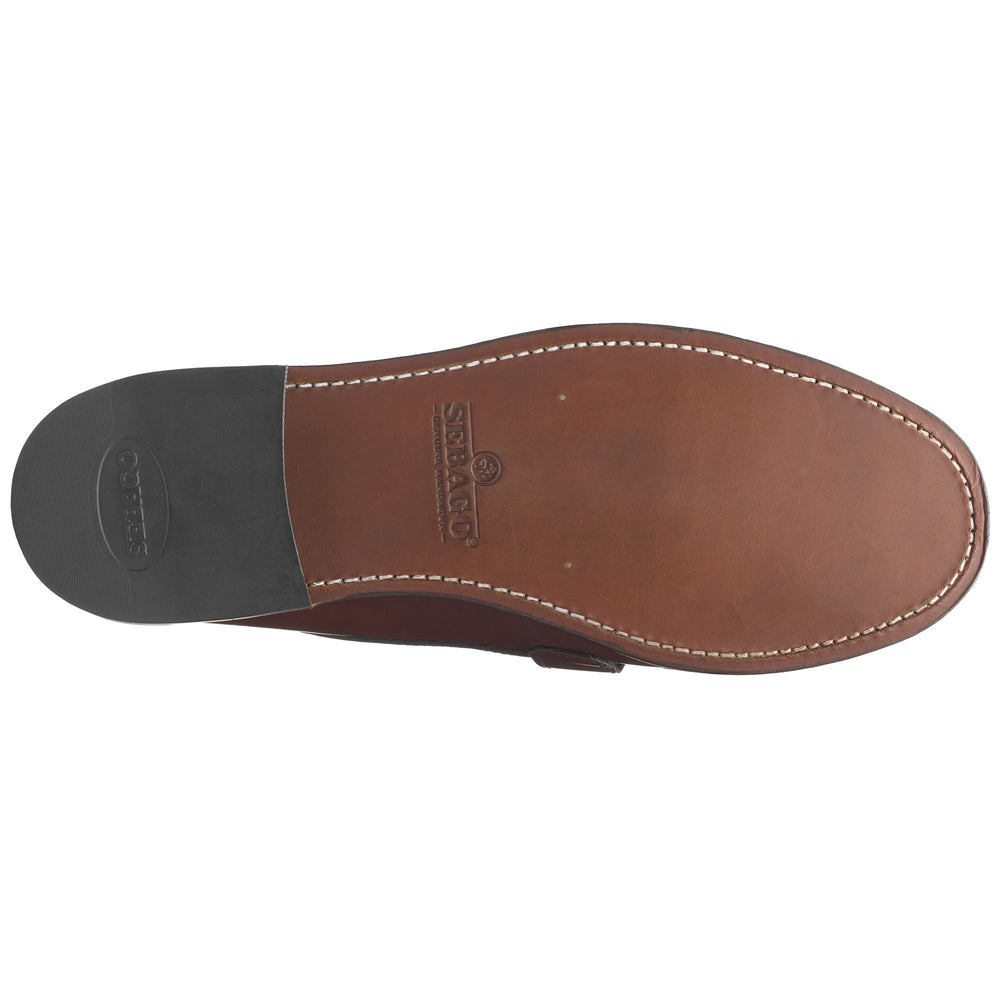 Brown Men's Elegant Leather Moccasins with Distinctive Fringe 02