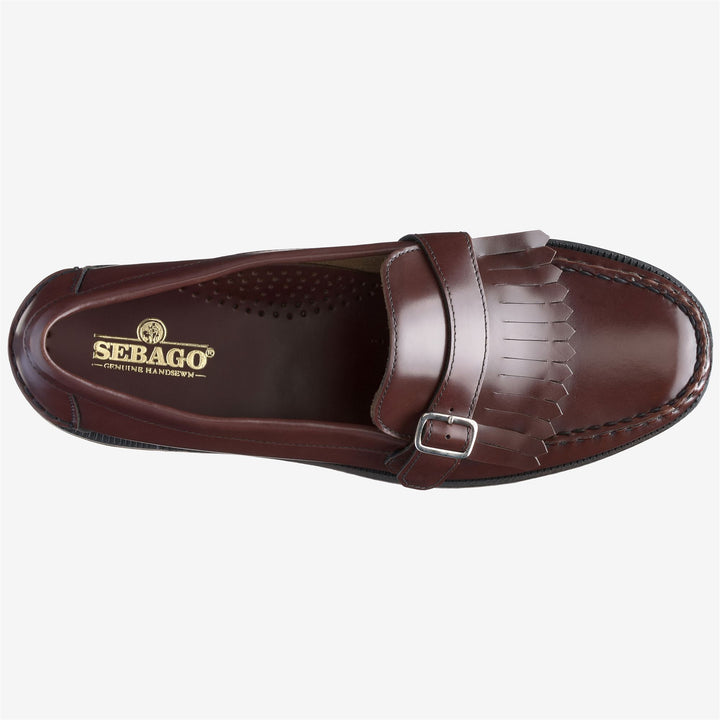 Braune Herren-Mokassins aus elegantem Leder mit markanten Fransen 4