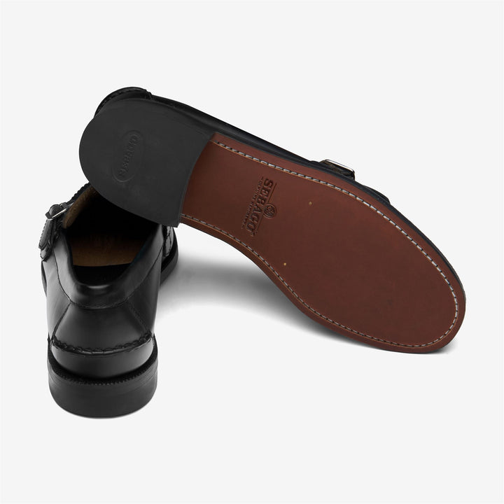 Mocassins en cuir noir pour homme avec détails cousus à la main 4