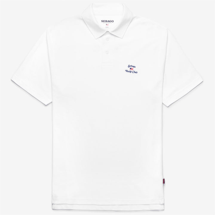 Grey White Unisex Yachting Polo Shirt with Cotton Piqué Fabric 1