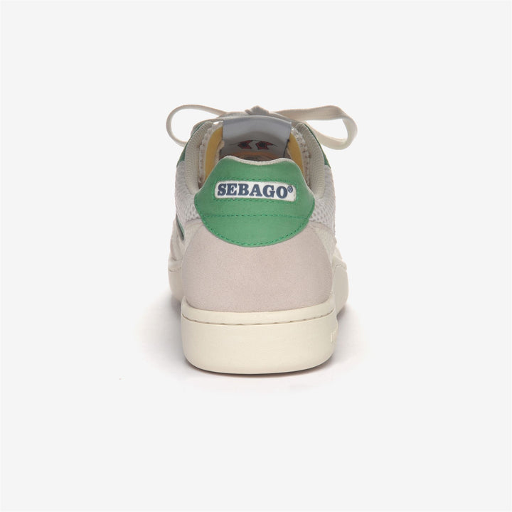 White and Green Unisex Low Cut Retro Sailing Sneakers 5