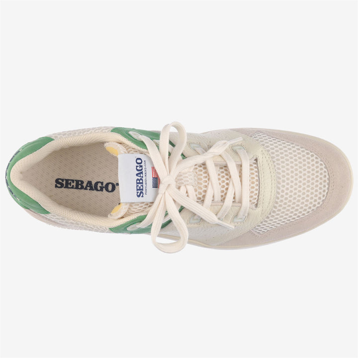 White and Green Unisex Low Cut Retro Sailing Sneakers 4