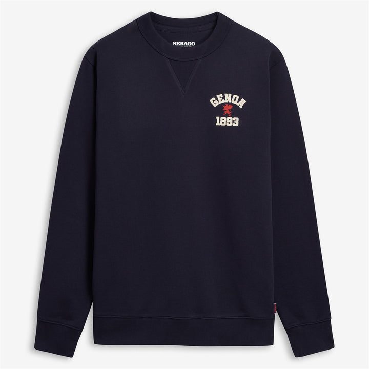 Pull ras du cou unisexe en polaire bleu marine pour les loisirs 1