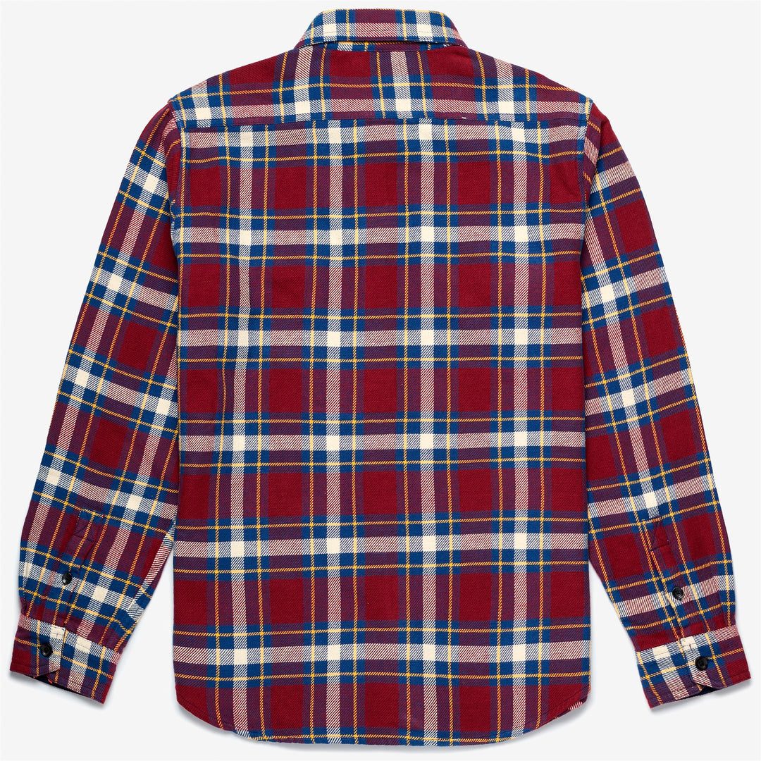 Bordeaux Unisex Baumwollflanell-Overshirt für die Freizeit main