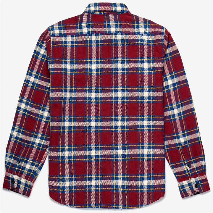 Bordeaux Unisex Baumwollflanell-Overshirt für die Freizeit 2