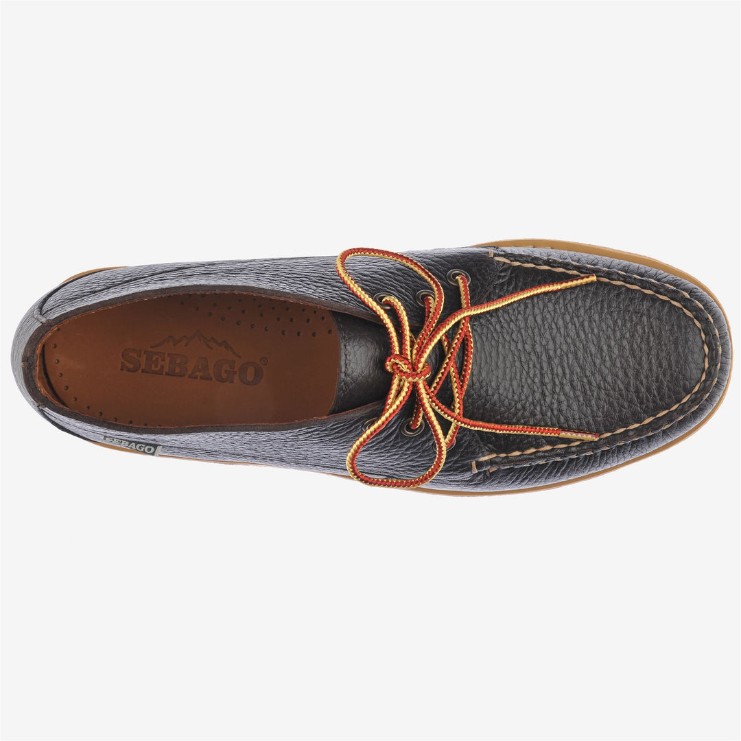 Mocasín bajo de cuero marrón oscuro para hombre para actividades de ocio main