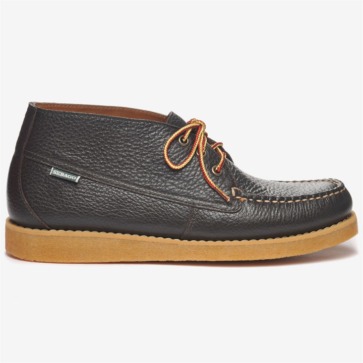 Mocasín bajo de cuero marrón oscuro para hombre para actividades de ocio 1