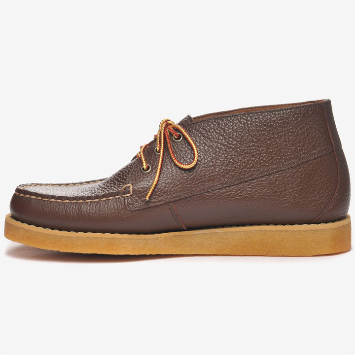 Mocasines de cuero de corte bajo para hombre en color naranja coñac para el tiempo libre 3