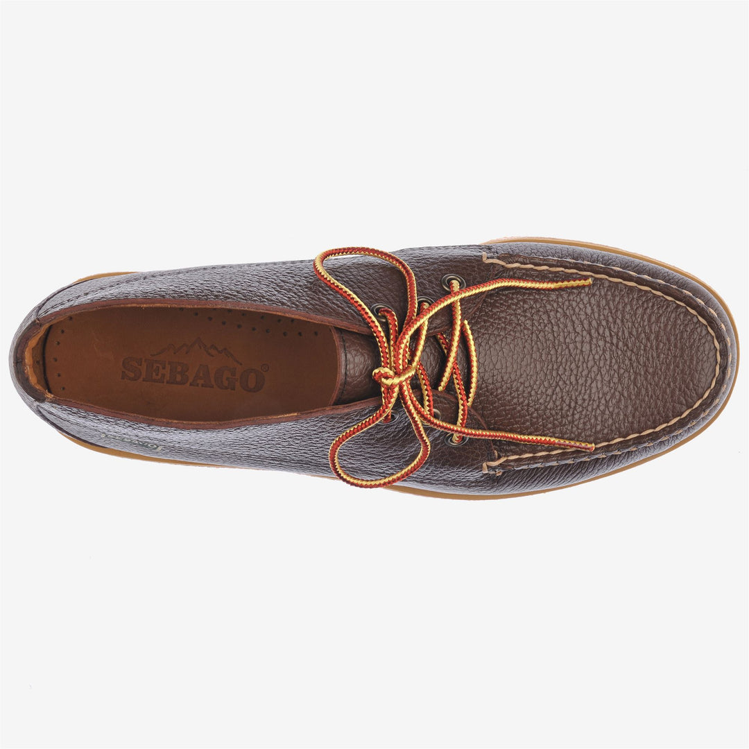 Mocasines de cuero de corte bajo para hombre en color naranja coñac para el tiempo libre main