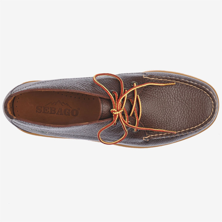 Mocasines de cuero de corte bajo para hombre en color naranja coñac para el tiempo libre 4
