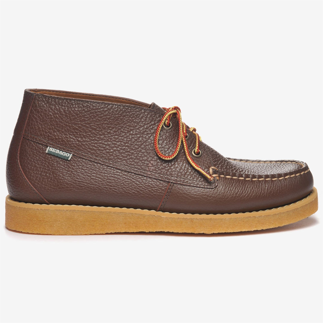 Mocasines de cuero de corte bajo para hombre en color naranja coñac para el tiempo libre main