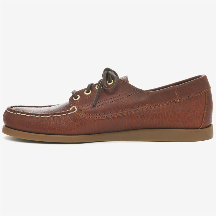 Mocasines Docksides de cuero marrón oscuro para hombre, ideales para actividades al aire libre. 3