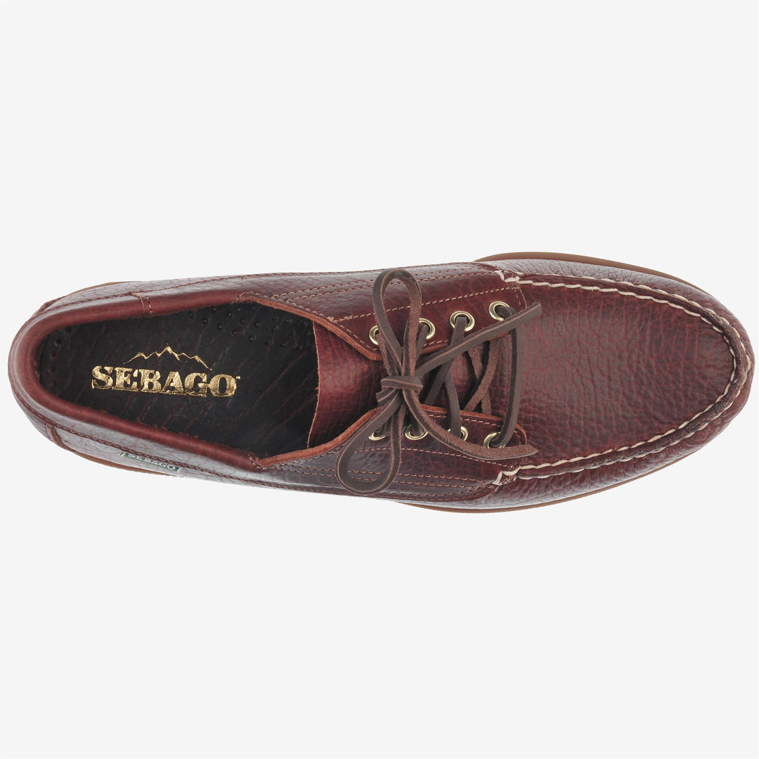 Mocasines Docksides de cuero marrón oscuro para hombre, ideales para actividades al aire libre. main