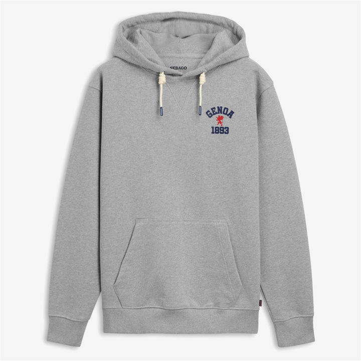 Sudadera con capucha unisex de forro polar gris con capucha ajustable y bolsillo delantero 1