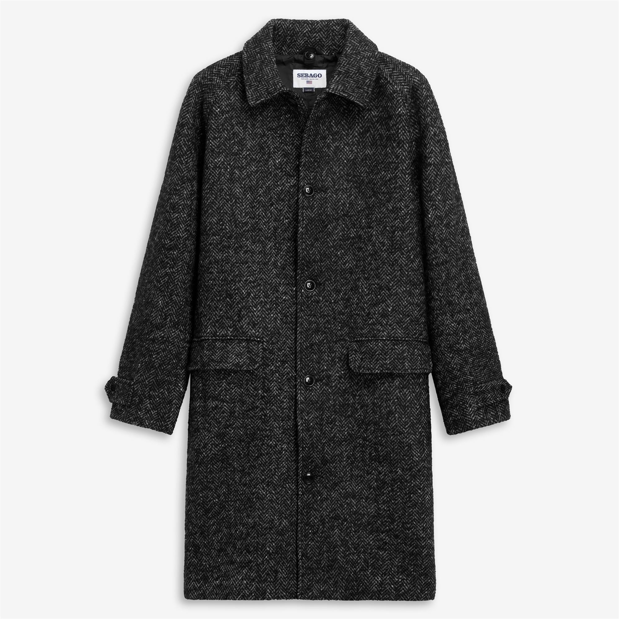 Jackets_Unisex_BINGHAM MOHAIR_Coat_Grey-Black - Commercial 1