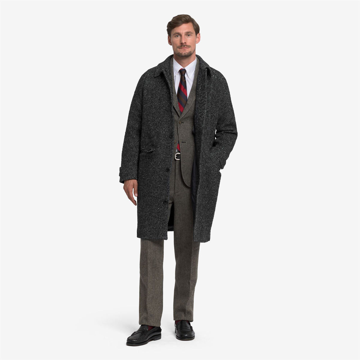 Grey Unisex Wool Mohair Tweed Jacket