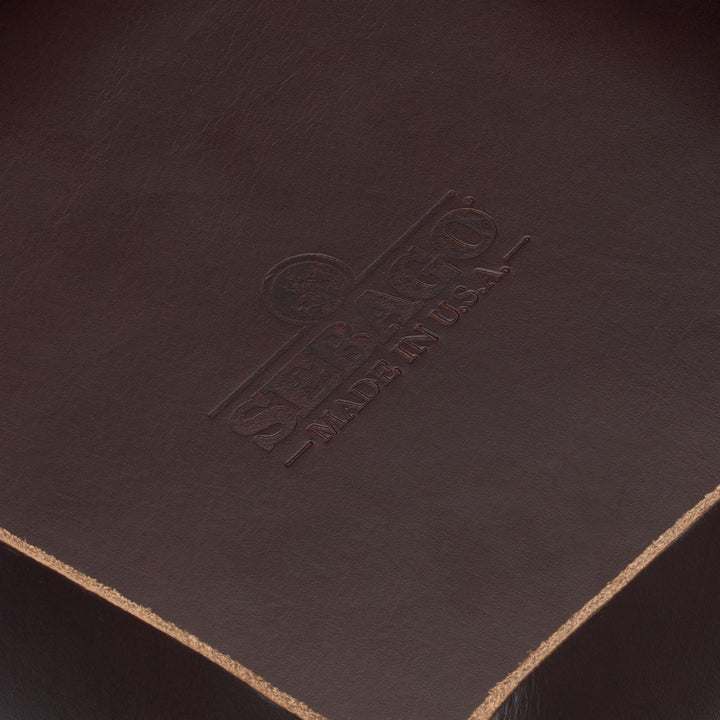 Brown Unisex Leather Valet Tray for Functional Organization 2