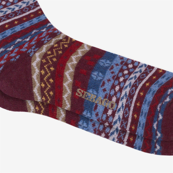Bordeaux Unisex Crew Socks for Leisure with Cashmere and Wool 2