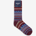 Socks_Unisex_FAIR ISLE C_Crew Sock_Bordeaux Pattern - Commercial 1