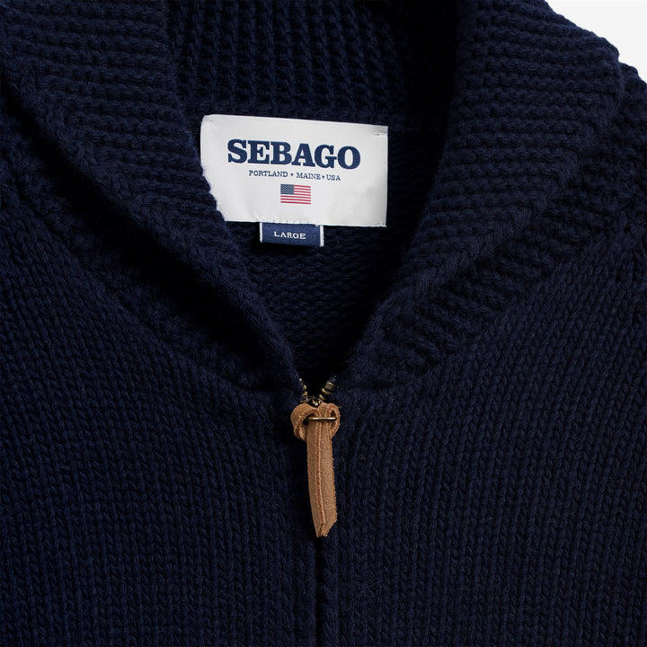 Cardigan blu unisex in misto lana per il tempo libero 3