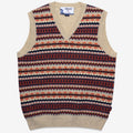 Knitwear_UNISEX_STOW_Vest_BEIGE FANCY JACQUARD - Commercial 1