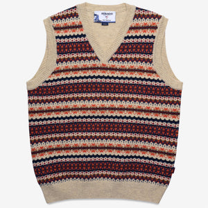 STOW - Knitwear - Vest - Unisex - BEIGE FANCY JACQUARD