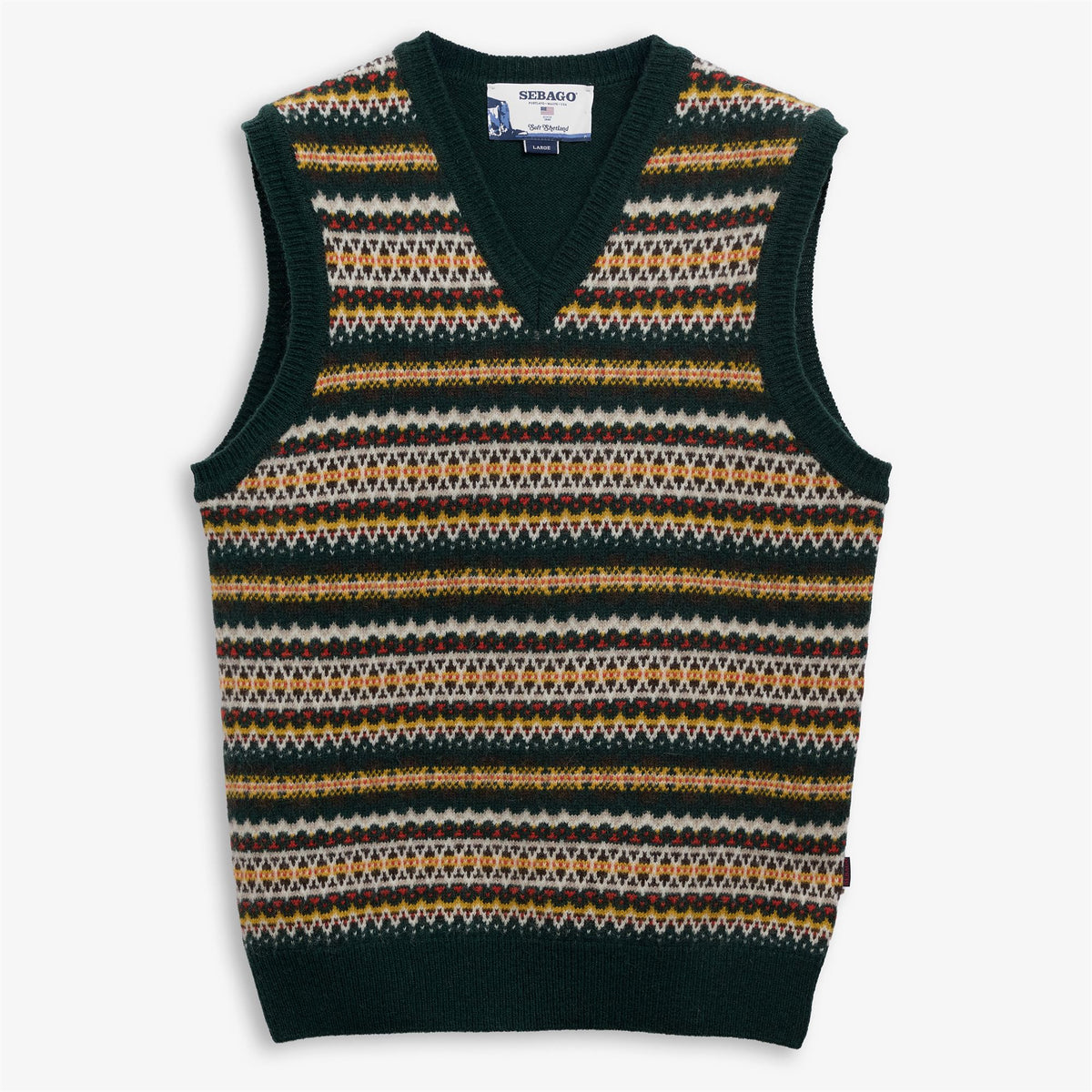 Green Unisex Wool Vest