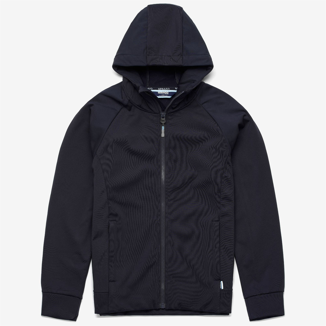 Felpa Fleece da Vela Unisex Blu Marino con Cappuccio Regolabile 01