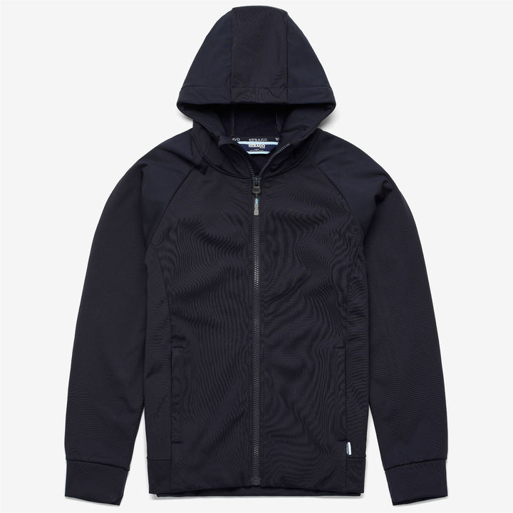 Felpa Fleece da Vela Unisex Blu Marino con Cappuccio Regolabile 1
