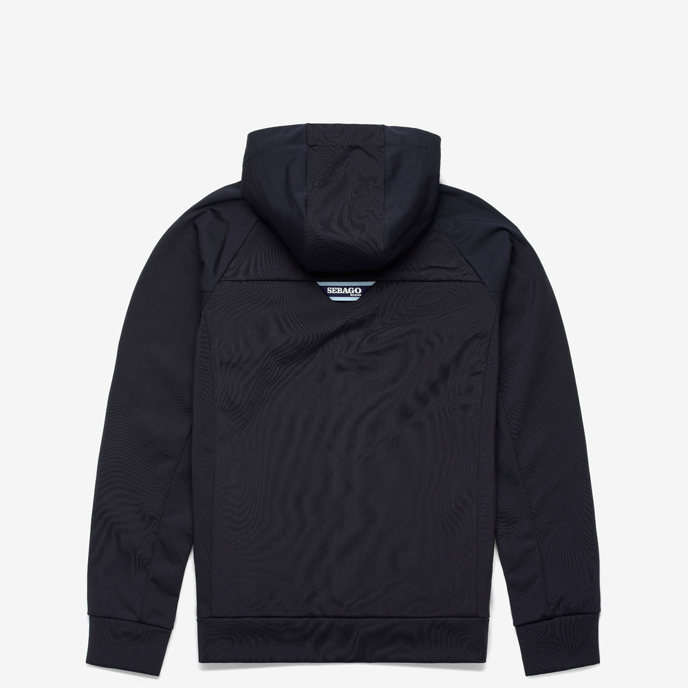 Felpa Fleece da Vela Unisex Blu Marino con Cappuccio Regolabile 02