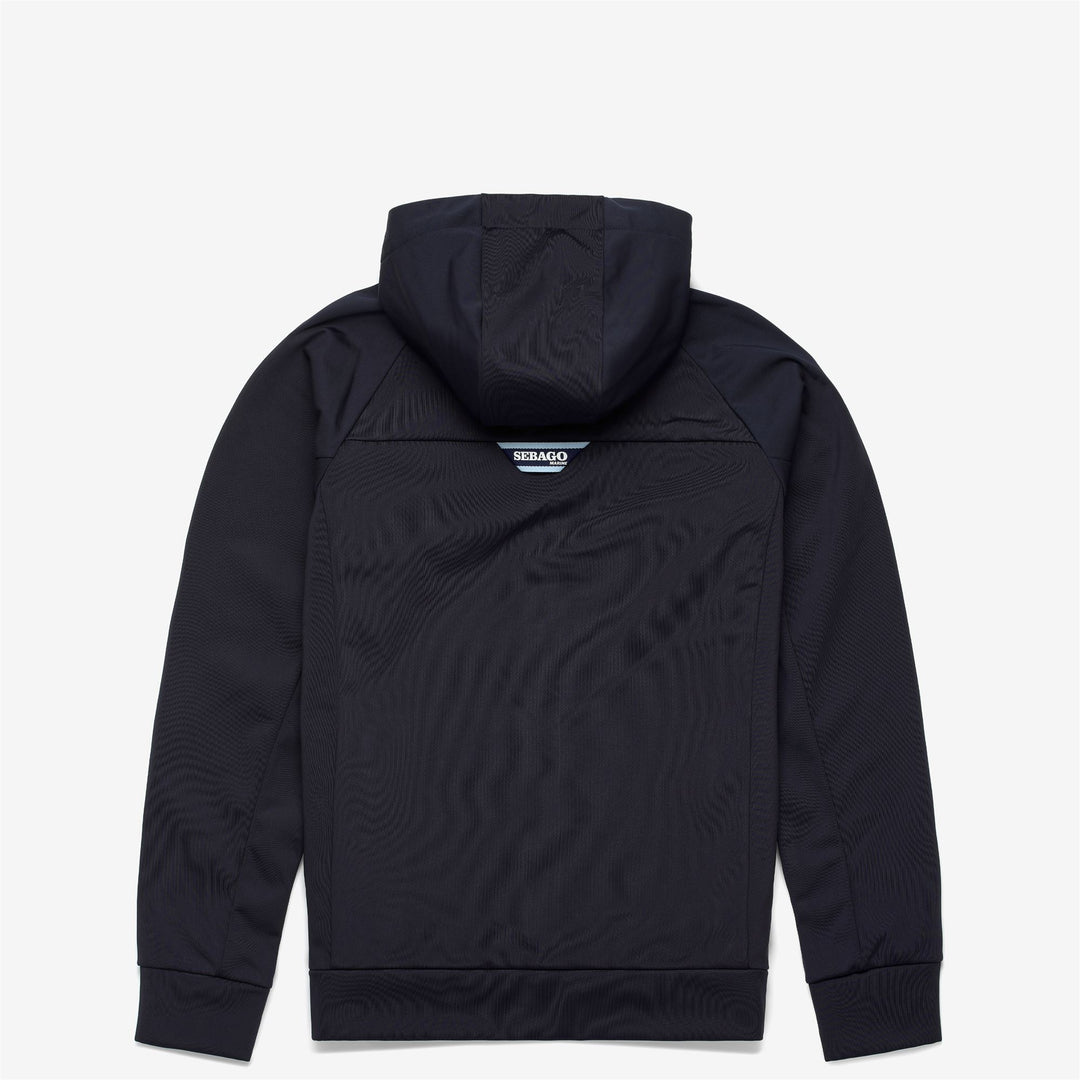 Felpa Fleece da Vela Unisex Blu Marino con Cappuccio Regolabile main