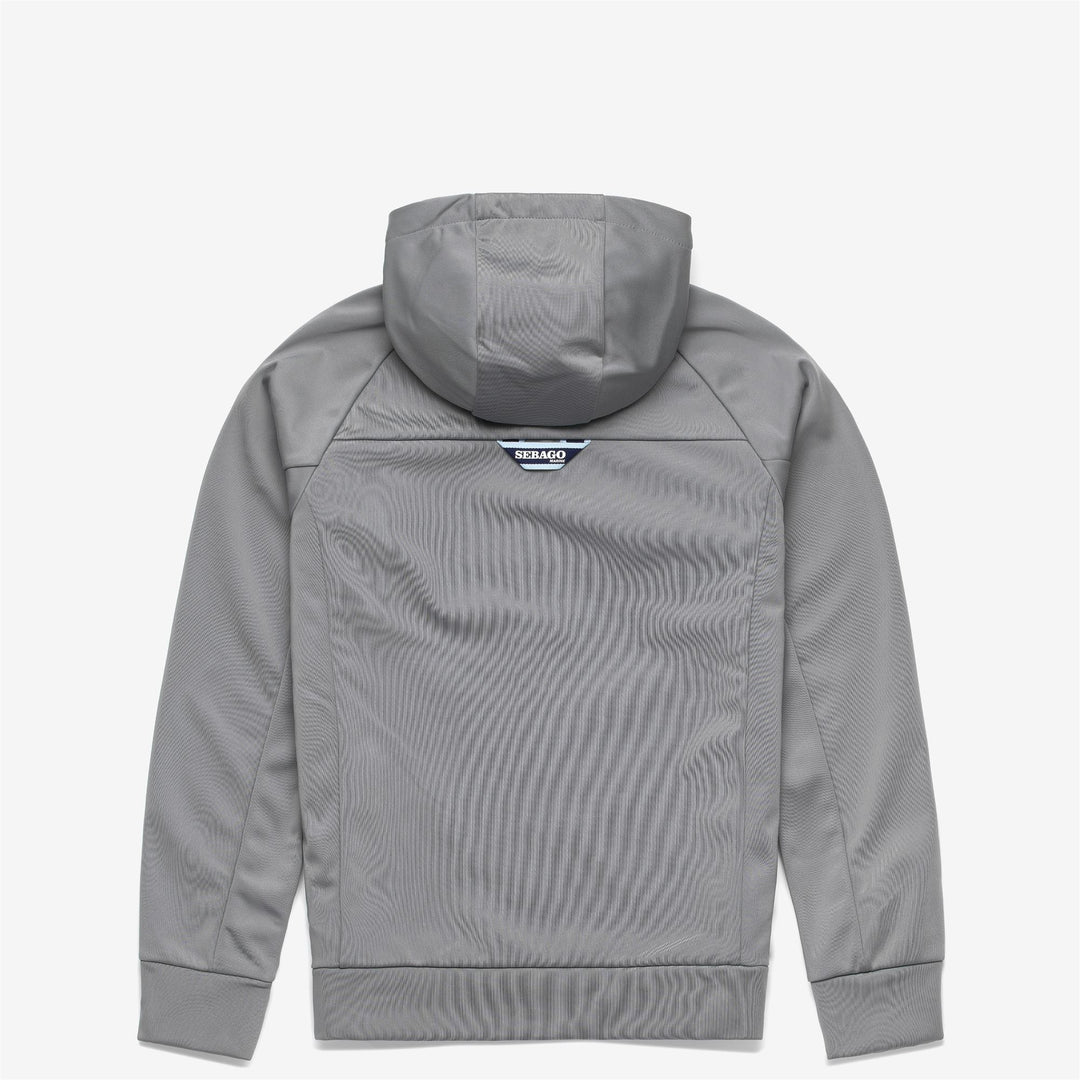 Felpa con Cappuccio Regolabile Unisex Grigia per Vela main