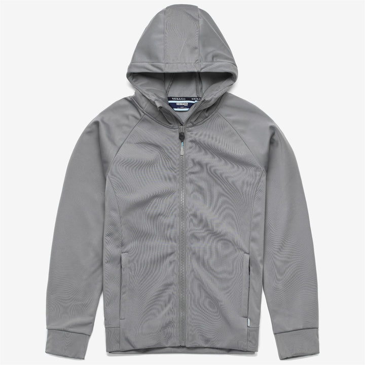 Grey Unisex Sailing Fleece Hoodie with Adjustable Hood 1