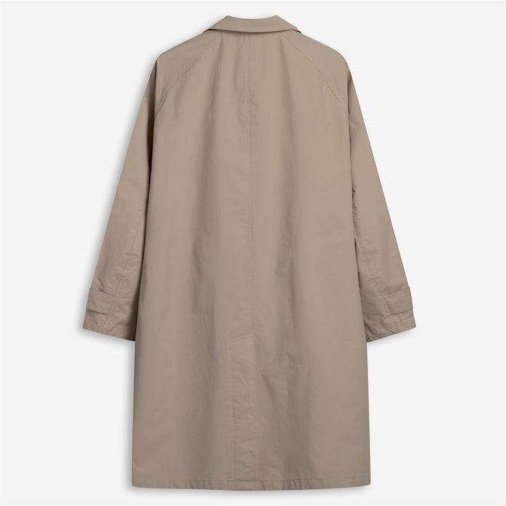 Beige Unisex 3/4 Length Nylon Leisure Jacket with Classic Details 2