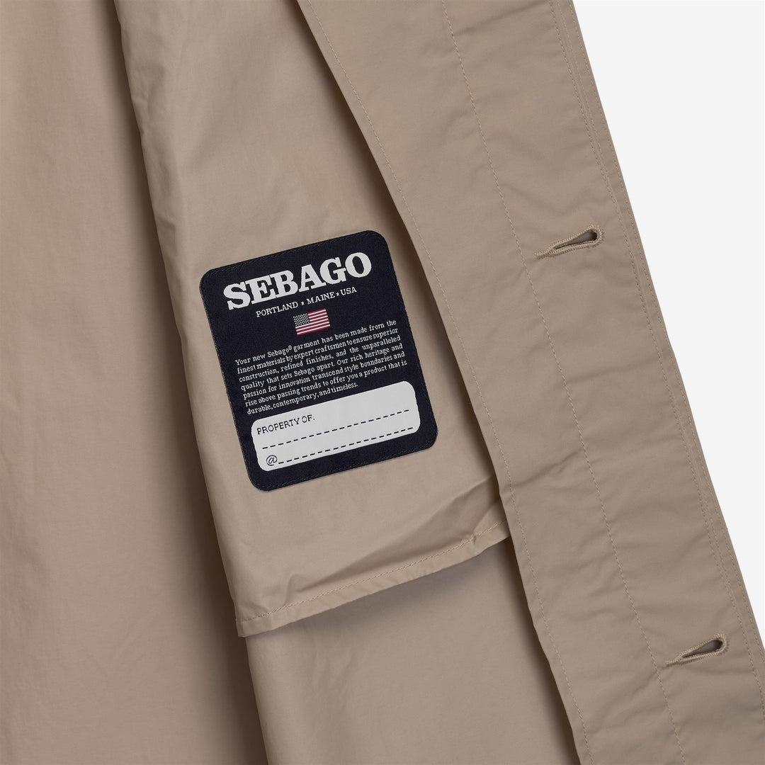 Beige Unisex 3/4 Length Nylon Leisure Jacket with Classic Details main