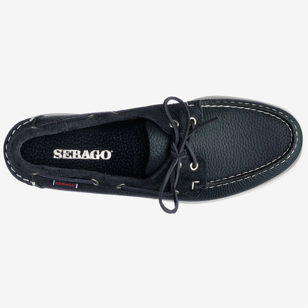 Marineblaue Yachting Mokassin-Bootsschuhe für Herren mit Obermaterial aus Leder main